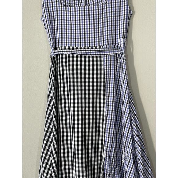 Jucy Judy Gingham Print Button Front Ruffle Dress Preppy Cottagecore Belted - Picture 6 of 9